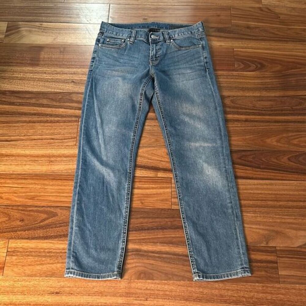 Club Monaco mid rise straight leg jeans woman's size 25 medium wash